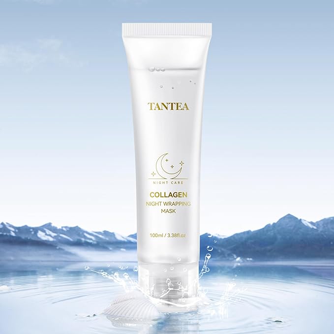 Tantea Collagen Night Wrapping Mask - Hydrating & Firming Overnight Face Mask for Pore Refinement, and Elasticity Boost - Gentle for All Skin Types - 100ml / 3.38fl oz