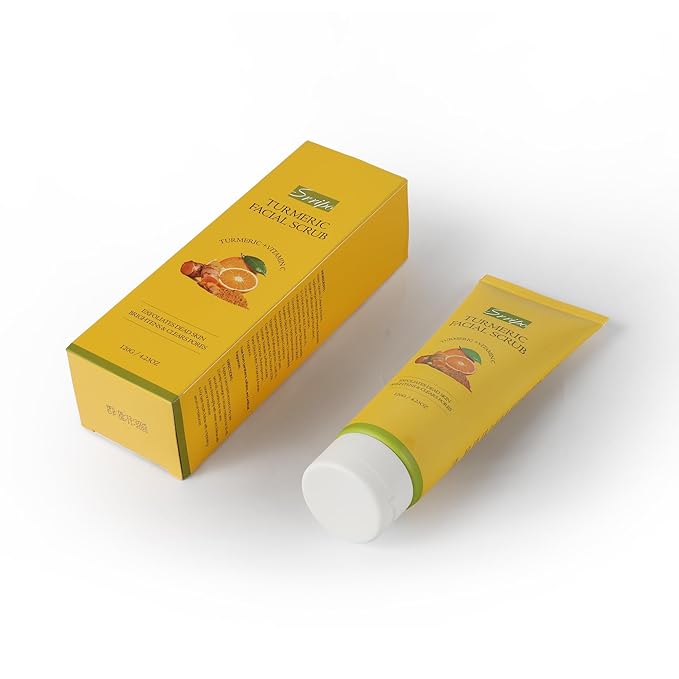 Revitalizing Exfoliation Face Scrub with Vitamin C and Turmeric – Gentle Exfoliating Face Wash for Blackheads, Pore Dirt & Dark Spots –Daily Balancing Facial Scrub for All Skin Types, 4.23 Fl Oz