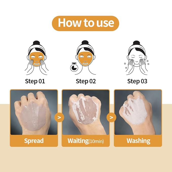 1.618 Volcanic Clay Mud Mask | Korean Style Pore & Sebum Clay Mask | Fast-Drying, Wash off type, 4.23oz