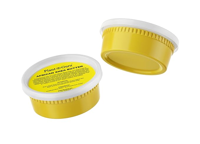 Plant Guru Raw African Shea Butter 8 oz. 100% Pure Natural Unrefined YELLOW - Ideal Moisturizer For Dry Skin, Body, Face And Hair Growth. Great For DIY Soap and Lip Balm Making.