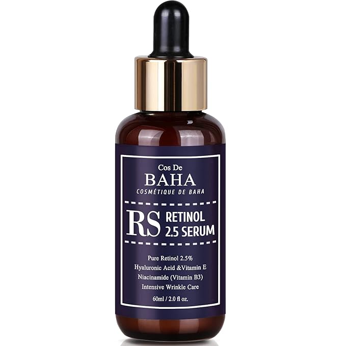 Retinol 2.5% Solution Facial Serum with Vitamin E - Facial, Age Spot Remover, High Strength Solution for Face without a Prescription, 2 Fl Oz (60ml)