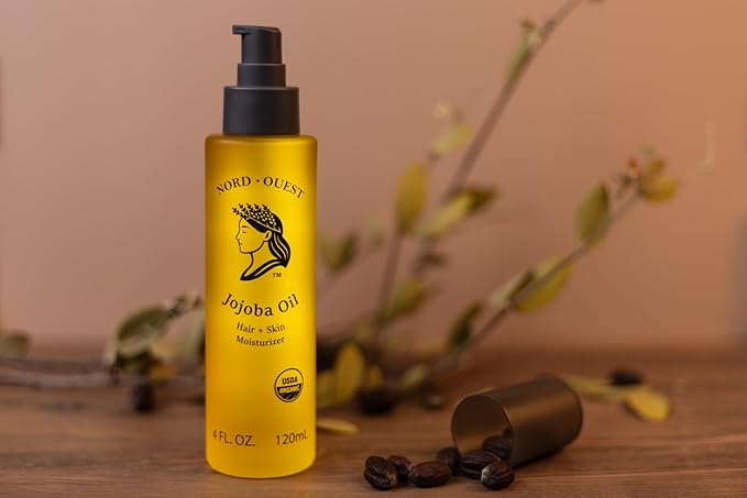 USDA Organic Jojoba Oil - 4 oz | Cold-Pressed & Natural Moisturizer for Face, Skin, Hair & Nails | Pure, Hexane Free Base Carrier Oil | Jojoba Oil Organic