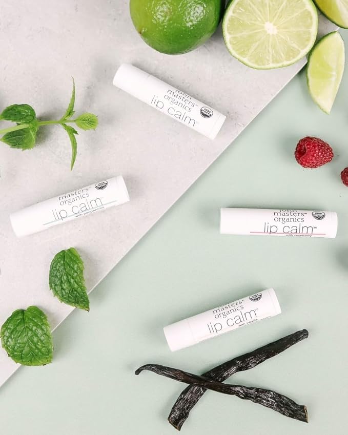 John Masters Organics - Lip Calm Vanilla - USDA Certified Organic Natural Lip Balm to Moisturize, Hydrate & Soothe Chapped Lips - 0.15 oz