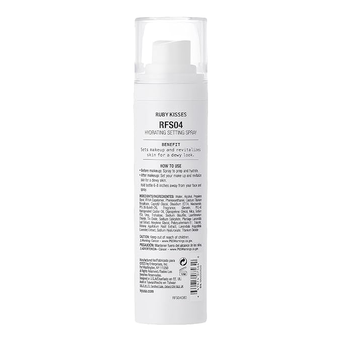 Ruby Kisses Setting Spray - Ultra-fine mist, Sets makeup, Long-Lasting Formula for a Flawless Finish (Dewy)