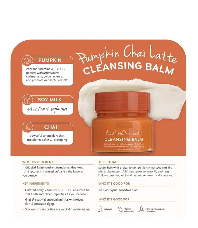 Pumpkin Chai Latte Cleansing Balm, Bonus Travel Size Jar