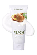 Nature Republic Fresh Herb Peach cleansing foam Hydration & Moisturizing daily Makeup Remover, Nighttime Foaming Pore Cleansing aloe face wash,Korean Skin Care for All Skin Types 170ml / 5.74 fl Oz