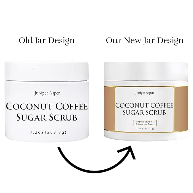 Coconut Coffee Sugar Body Scrub, Exfoliating Sugar Scrub that Foams to Moisturize and Exfoliate the Body, Hands, and Feet, Exfoliating Body Scrub for the Bath or Shower with Oatmeal Extract for Skin