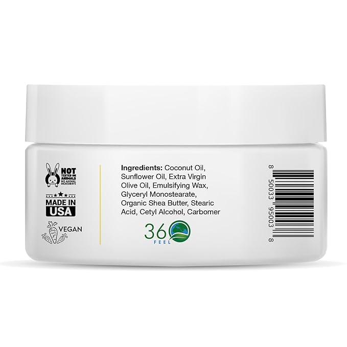 360Feel Lemon Coconut Body Lotion - Hydrates with Coconut & Olive Oil, Plant-Based, Non-Greasy, Sensitive Skin, All Day Use