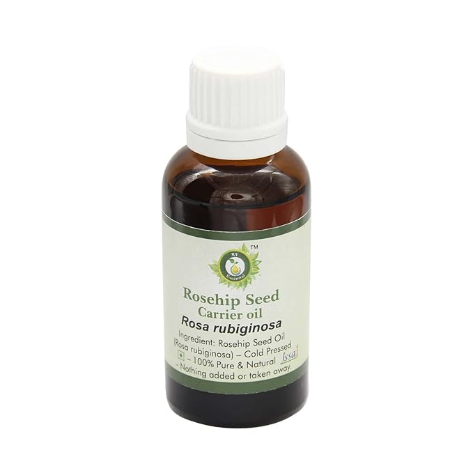 R V Essential Rosehip Seed Oil | Rosa Rubiginosa | for Face, Skin Care, Hair Care, Scalp Massage, Body Massage, Skin Moisturizer | 100% Pure Natural | Cold Pressed | 30ml | 1.01oz