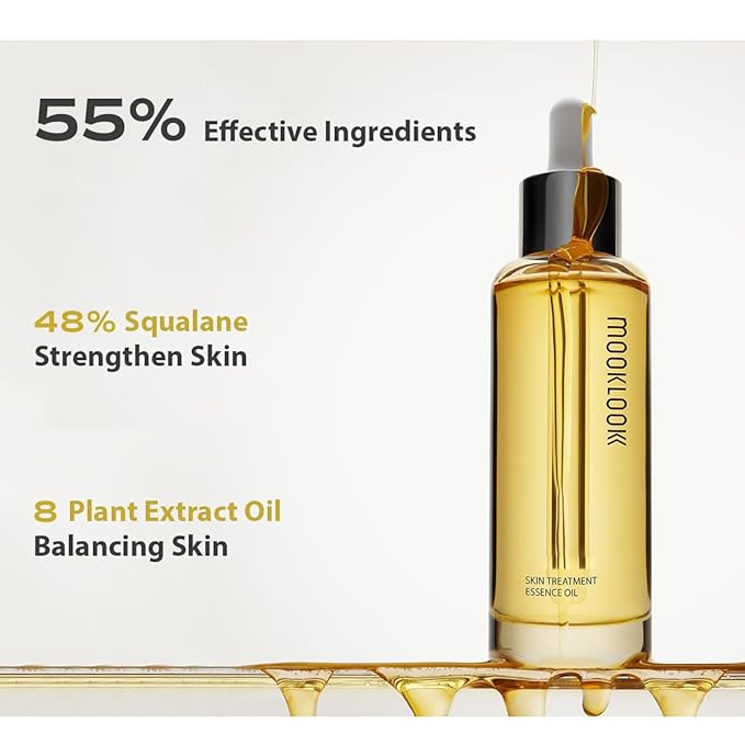 1PC Mooklook Skin Essence Oil Intensive Skin Serum, Squalane Serum Renew Firm Lift Soothe Your Skin Inside Out (20ml)