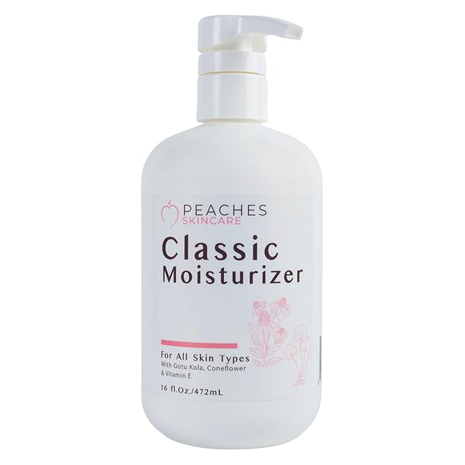Hydrating Vegan Moisturizer with Vitamin E, Gotu Kola, and Pineapple – Age-Defying Face Cream for All Skin Types – Classic Moisturizer (16 oz)