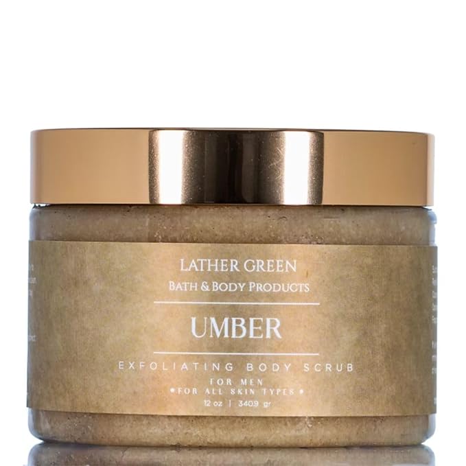 Exfoliating Sugar Body Scrub, Nourishing and Brightening Skincare Formula for Smooth, Radiant Skin, Hydrates & Revitalizes All Skin Type, 12 oz (12 OZ, Umber Sugar)