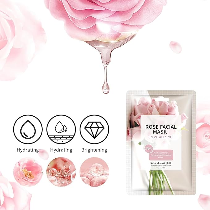 Facial Masks Skincare for Women,Moisturize Face Mask Sheet for Girl,Hydrating Face Mask for All Skin Types,Dry Skin & Sensitive Skin (10-Packs)