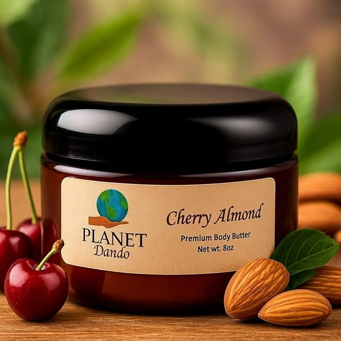 Cherry Almond Whipped Body Butter, Nourishing, Rich, Shea Butter 8oz (Pack of 1)