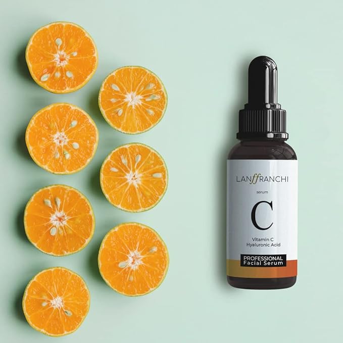 Vitamin C Face Serum with Hyaluronic Acid – Brightening & Anti-Aging Serum for Dark Spots, Acne Scars, Wrinkles & Fine Lines – Hydrating, Plant-Based, Fragrance-Free Skincare for All Skin Types (1 oz)