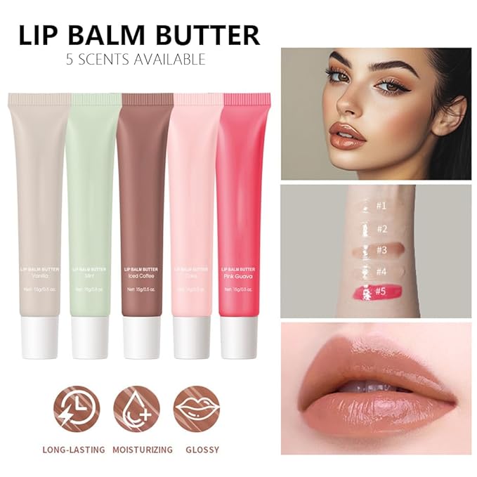 FeiCuiYun Summer Lip Butter Lip Balm, Ultra-Hydrating Natural Vegan Lip Balm, Sheer-Tinted Shine & Hydration, Soothes & Softens Dry Lips Skincare, Bálsamo labial hidratante #2 Mint