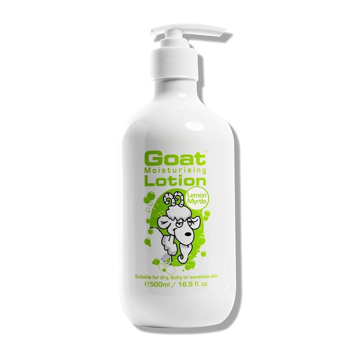 Goat Milk Lotion - Moisturizing - Non Greasy - 17 oz Enriched Milk, Suitable for Dry, Itchy or Sensitive Skin - Made in Australia - Lemon Myrtle
