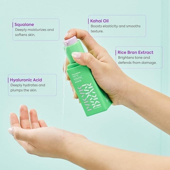 IYKYK by Makari Hyaluronic Acid 2% Hydrating Face Serum 2 Pack | Moisture Booster with Vitamin B5, Aloe & Kelp | Plumping, Hydrating Vegan Facial Serum | Fragrance-Free