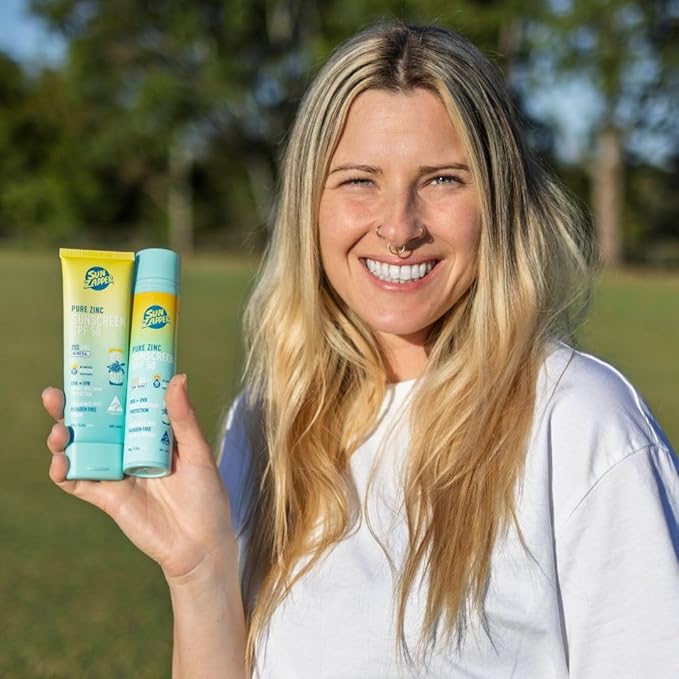 Sun Zapper Pure Zinc Sunscreen SPF 50 – Organic Mineral Sunscreen for Face and Body, 25% Non-Nano Zinc Oxide, Reef Safe, Water Resistant, Broad Spectrum, Vegan, 100g (3.5 oz) Pump, Australian Made