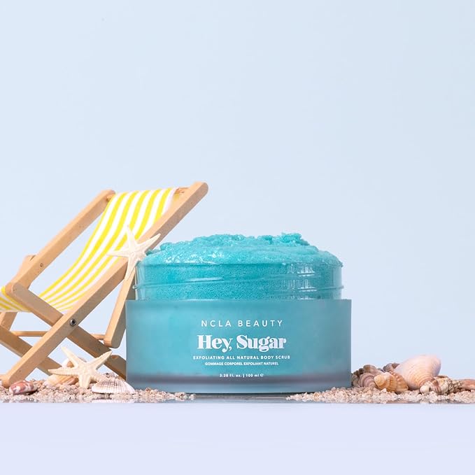 NCLA Beauty Hey Sugar All Natural Body Scrub - Moisturizing, Exfoliating Sugar Scrub - Notes of Neroli - Amalfi Coast - 3.4 oz