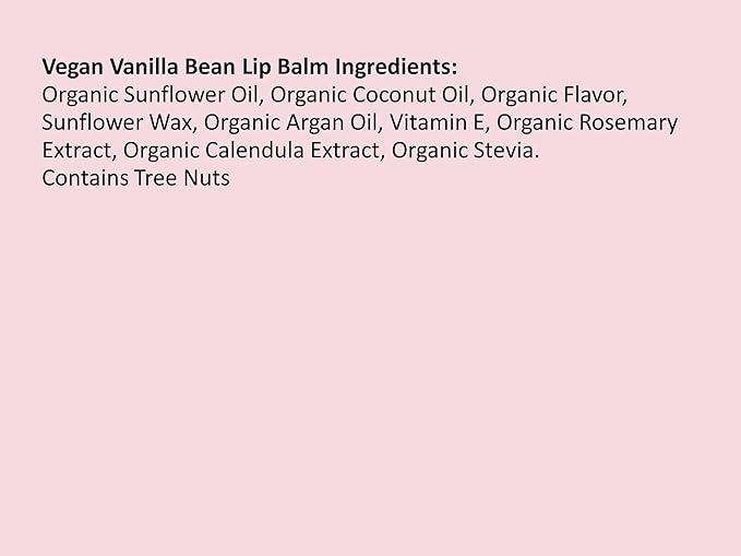 Moroccan Magic Vegan Vanilla Lip Balm 3 Pack | Ultra-Hydrating Argan & Essential Oil Lip Moisturizer + Vitamin E | Natural Chapstick for Dry Lips | Organic Ingredients | Lip Balms & Moisturizers