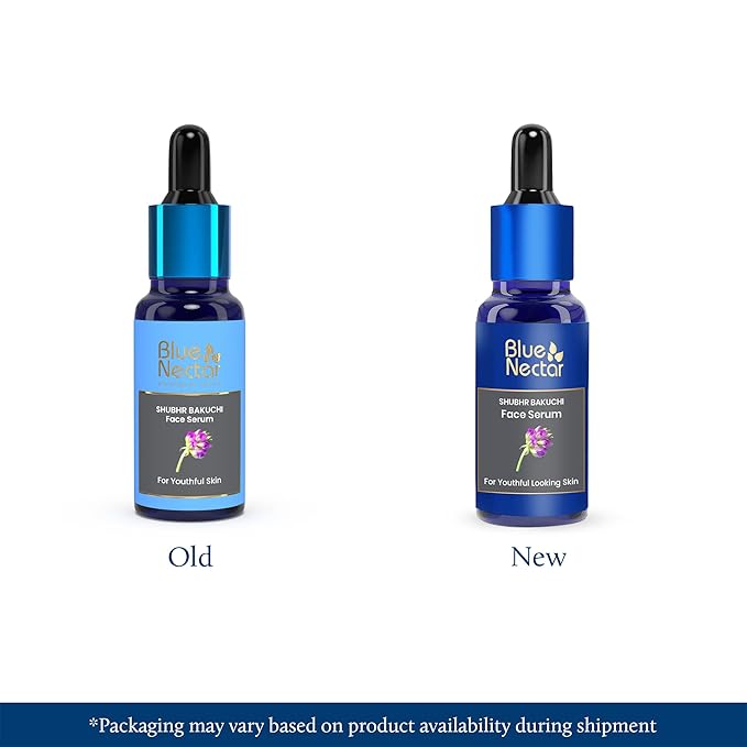Blue Nectar Bakuchiol Retinol Serum for Face with Babchi Oil | Plant Based Retinol Alternative for Fine Lines & Wrinkles | Anti-Aging Face Serum for Women & Men (10 Herbs, 1 fl oz)