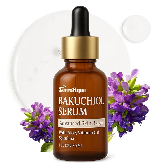 Bakuchiol Serum - Retinol Alternative - Hydrating and Moisturizing - Can be Used on Sensitive Skin - Anti Aging - Also Contains Aloe, Witch Hazel, Centella, Spirulina - 1 Fl. Oz.