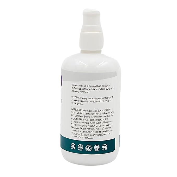 Organic Excellence Hand and Body Therapy All Natural Body Lotion for Women Men Kids - Organic Body Lotion For Dry Skin Rich, Natural Moisturizer For Daily Use, Unscented, Made in USA with Shea Butter