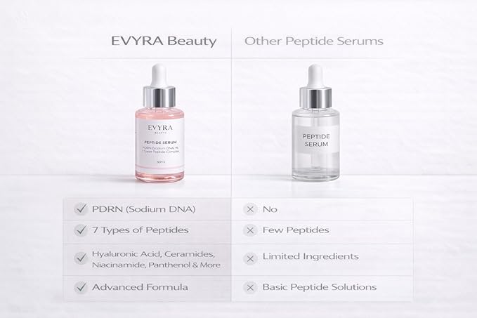 PDRN Renewal Serum – Advanced 7 Peptide Complex with PDRN (Sodium DNA) 1%, Collagen & Ceramide NP, Hydrating & Firming Pink Glow – 30ml