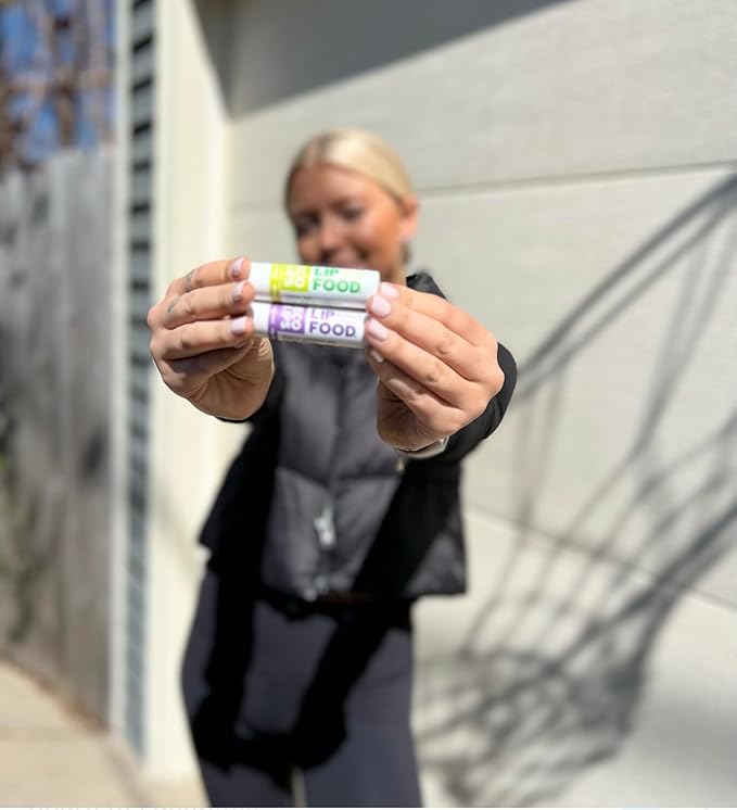 Eco Lips Lip Food - Nutrient Dense & Organic Lip Balm (Nourish, Plump and Protect) | Golden Jojoba, Cocoa Butter & Coconut Oil | Organic, Cruelty-Free Lip Care