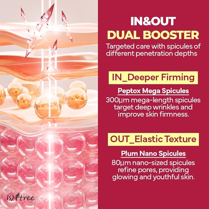 ISNTREE Plum Peptide Booster 2000s – Firming & Hydrating Serum with Vegan Collagen & 5 Peptides – Korean Skincare – 50ml / 1.69 fl oz