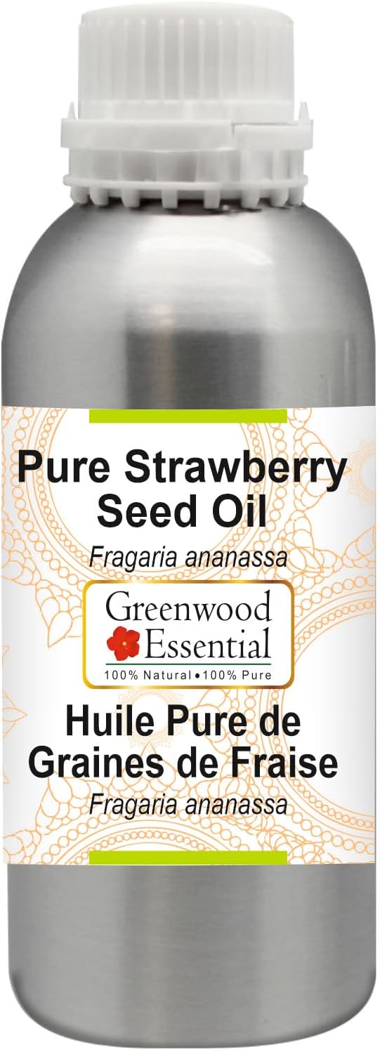Greenwood Essential Pure Strawberry Seed Oil (Fragaria ananassa) 100% Natural Therapeutic Grade 300ml (10 oz)