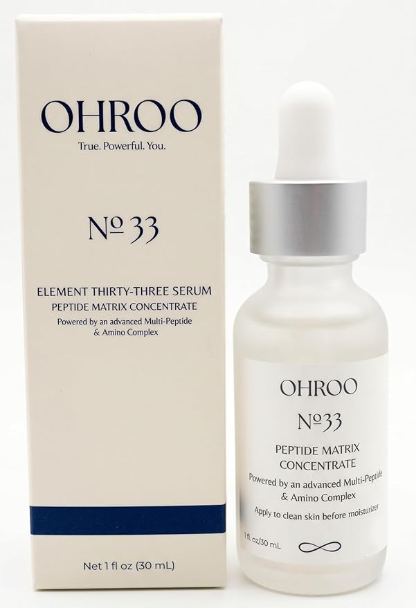 Nº33 Peptide Matrix Serum – Regenerating Multi-Peptide Anti-Aging Face Serum for Firming, Wrinkles & Fine Lines, Collagen Renewal – 1 fl oz