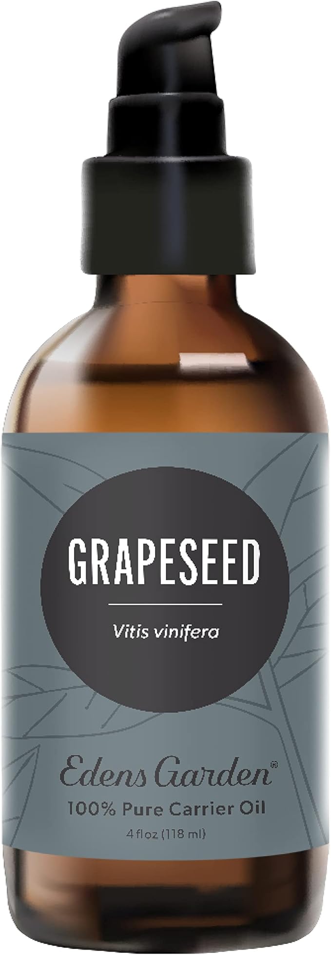 Edens Garden Grapeseed Carrier Oil- 100% Pure Premium Cold Pressed & Hexane Free, Natural Moisturizer For Body, Face, Sensitive Skin, Hair & Nails, Diluting Essential Oils & Massage 118 ml (4 fl oz)