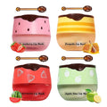 4 PCS Honey Lip Mask, Strawberry & Watermelon & Apple Lime Lip Sleeping Mask Propolis Moisturizing Lip Balm with Stick, Vitamin E Lip Masks, Repairs And Prevents Chapped Lips (4 Flavors)