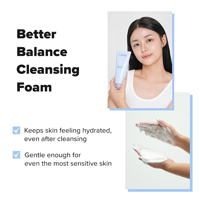 Better Balance Cleansing Foam - No.1 Hydrating Cleansing Foam in the 2025 Hwahae Awards, Korean Facial Wash for All Skin Types, Low pH Facial Cleanser for Sensitive Skin