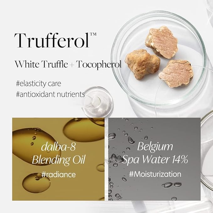 d'alba Piedmont White Truffle Return Oil Cream Cleanser, Vegan Skincare, Easy One Step Cleanser for Sebum & Makeup Removal, Hydrating Cleanser, for Sensitive Skin, Korean Skin Care