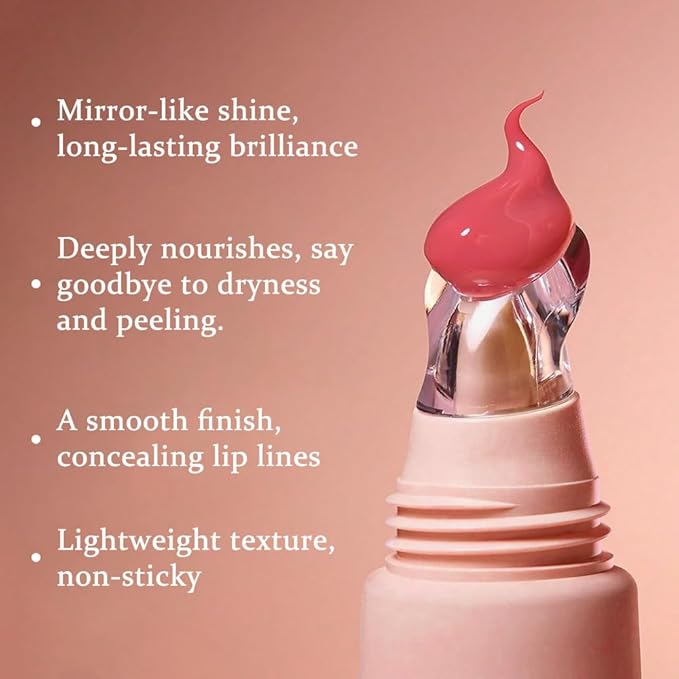Tinted Lip Serum Melting Lip Balm, Hydrating Tinted Lip Balm For A Glossy Finish & Soft, Nourished Lips with Plumping Polypeptides, Supple Lips, Vegan & Cruelty-Free (02#Melon Pop)