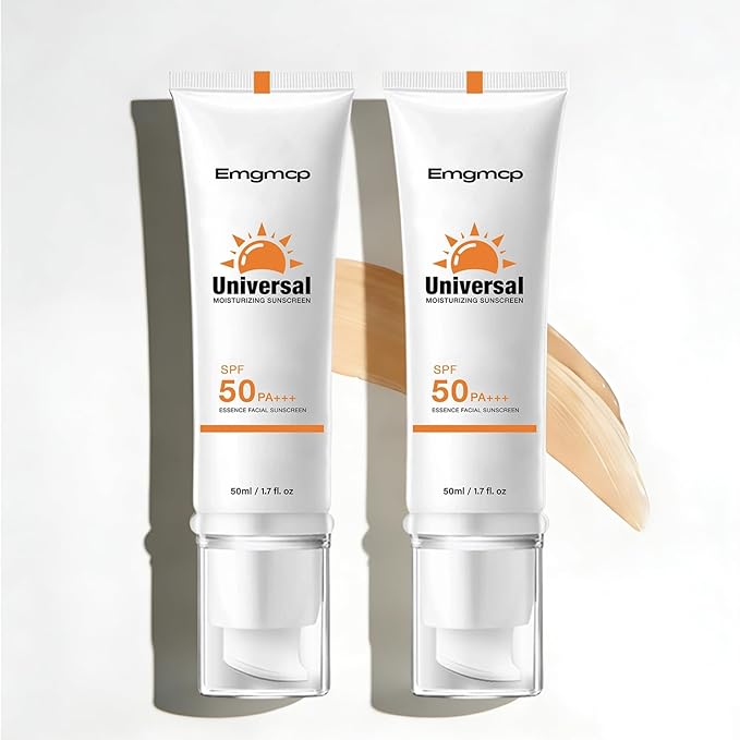 Tinted Sunscreen for Face SPF 50 Broad Spectrum, Hydrating Oil-Free Sheer Tint, No White Cast & Sweat Resistant, Tinted Moisturizer for Natural Glow, Non-Sticky Daily Sun Cream (2pc)