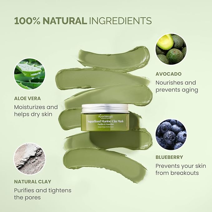 PLANTIFIQUE Facial Sheet Mask Coco Dew 5 Pack – Moisturizing Face Mask with Coconut and Korean Skincare Clay Mask – Hydrating Mud Mask with Avocado & Superfoods