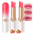 BINGBRUSH 2 Pcs Strawberry Color Changing Lipstick Queen,PH Mood Long Lasting Labiales Lip Gloss Lip Balm Tinted Magic Lip Stain Makeup Lipstick Set for Women