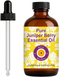 dève herbes Juniper Berry Essential Oil (Juniperus communis) with Glass Dropper | Pure | Non-Sticky | Non-Greasy | Lightweight | Men & Women | All Skin Types | Steam Distilled 120ml (4 oz)