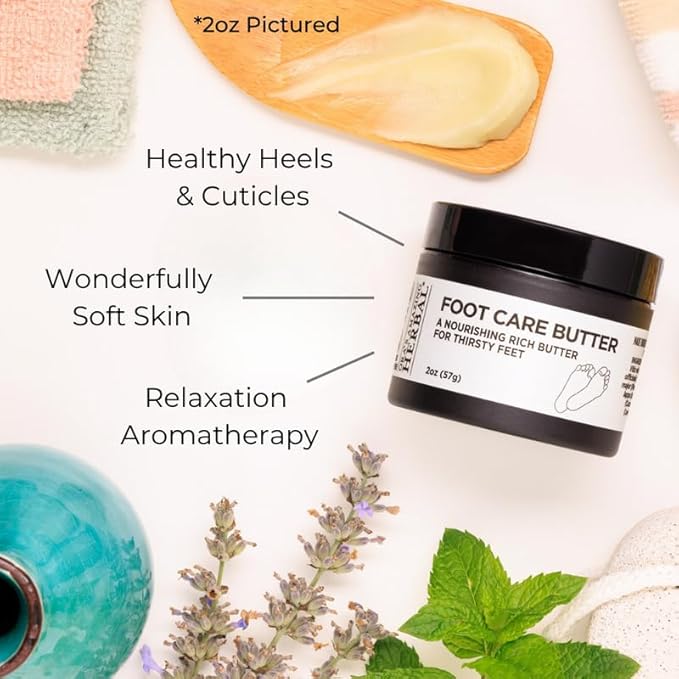 Ora's Amazing Herbal Foot Care Butter, Heel Balm, Foot Balm, Repair Cream for Dry Cracked Heels & Feet (8 oz)