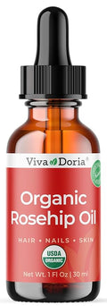 Viva Doria Organic Rosehip Seed Oil, 30 ml (1 Fl Oz) | 100% Pure & Natural | USDA Organic | Cold-Pressed & Unrefined Carrier Oil for Face, Skin & Nails