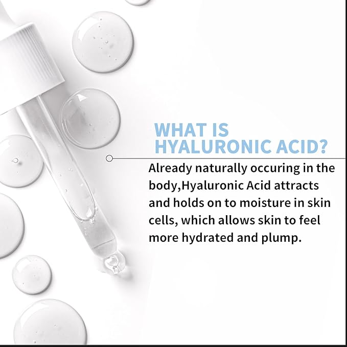 Hicream Hyaluronic Acid Serum for Face, Brightening Serum - Even Skin Tone&100% Pure Anti Aging, Intense Hydrating Moisturizer, Non-Greasy, Paraben-Free, Water-Based Skincare for All Skin Types (2 Oz)
