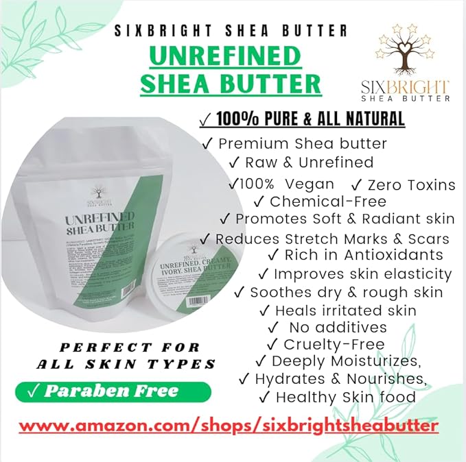 Unrefined Raw African Natural Shea Butter-8 oz, Ivory
