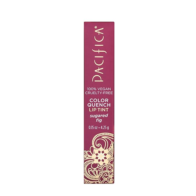 Pacifica Tinted Lip Balm – Color Quench Hydrating Flavored Lip Balm -Sugared Fig Flavor - Red Pink -w/Coconut Oil & Cocoa Butter Natural Clean Beauty Vegan & Dermatologist Tested (Pack of 2)