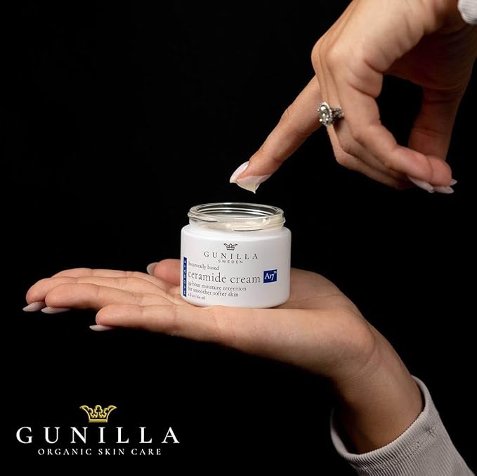 GUNILLA Ceramide Cream A17 – Spa-Grade Moisturizer with 17 Plant-Based Actives. For All Skin Types, Especially Dry or Sensitive. Fragrance-Free. Vegan. (2 oz)