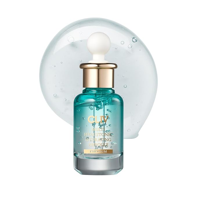 CLIV Multi Hyaluronic Hydrating Ampoule | 85% Hyaluronic Acid, 8-Layer Hydration, Ceramides & Panthenol for Deep Moisture Care | Korean Skincare Nourishing Serum | 1.01 Fl Oz (Pack of 1)