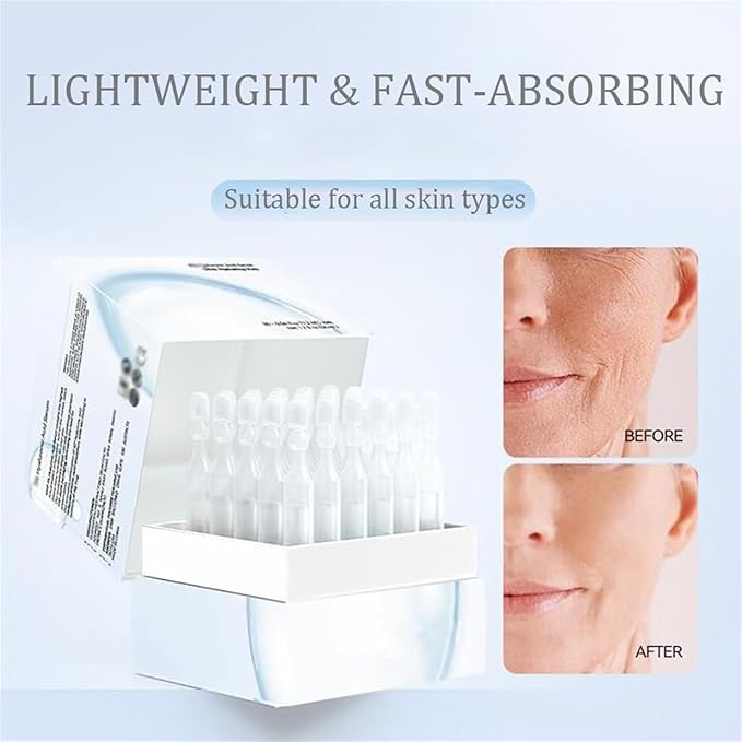 Hyaluronic Acid Serum - 3% Ultra Hydrating Hyaluronic Acid Serum,Hyaluronic acid Tubes, 3% hyaluronic acid serum Ultra-Hydrating Vials for Face (30PCS/BOX)